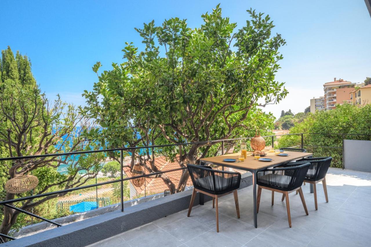 Proche Monaco, Vue Mer, Acces Plage Et Jardin Privatif Saint-Antoine  Eksteriør bilde